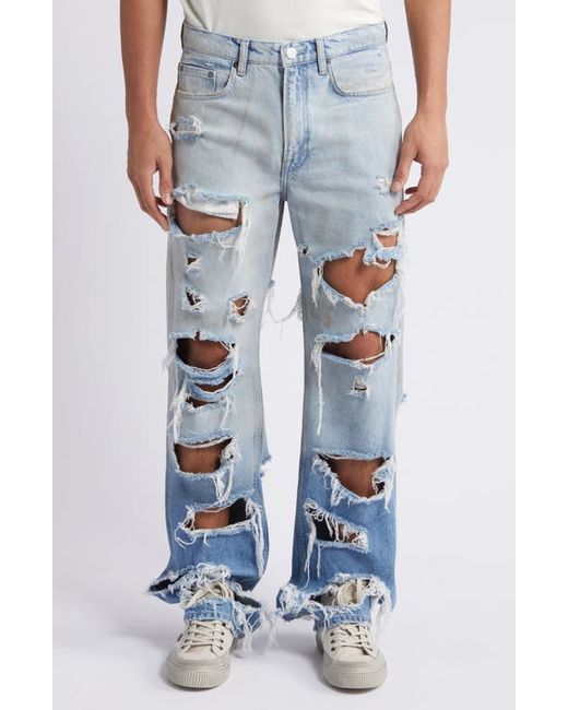 Frame The Boxy Ripped Straight Leg Jeans