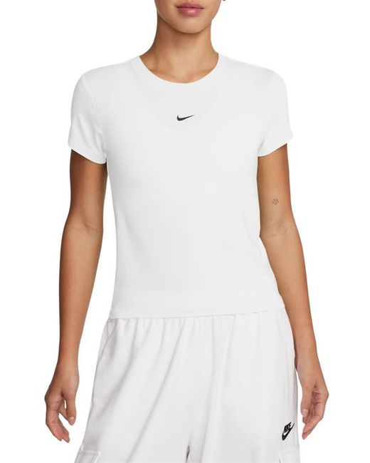 Nike Sportswear Club Chill Knit Mod Crop T-Shirt Black