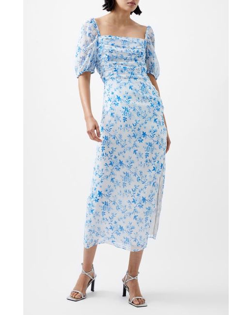 French Connection Catrina Floral Ruched Midi Dress