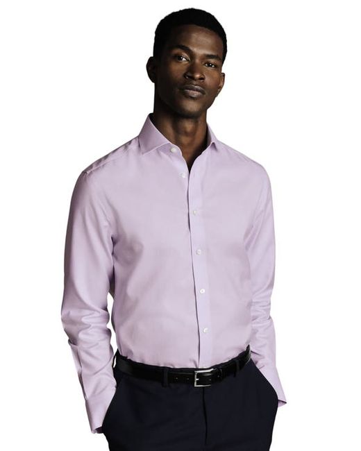 Charles Tyrwhitt Non-Iron Twill Cutaway Slim Fit Shirt Single Cuff