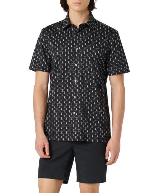 Bugatchi Milo OoohCotton Print Short Sleeve Button-Up Shirt