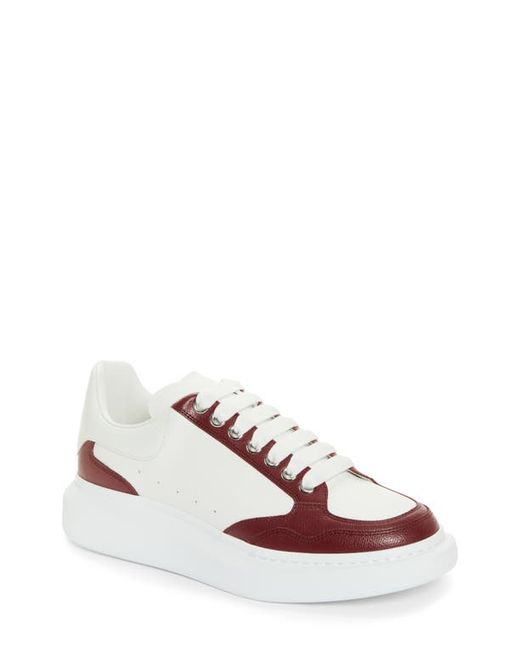 Alexander McQueen Oversize Retro Colorblock Sneaker Burgundy/White