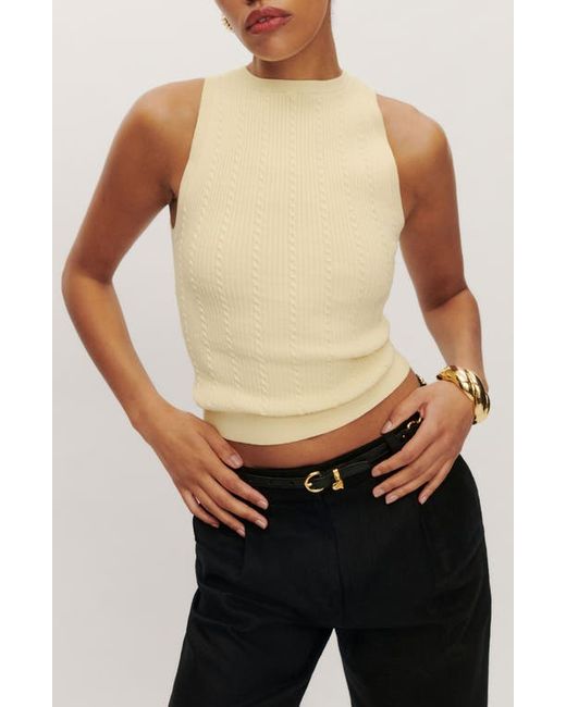Reformation Serena Cable Stitch Sweater Tank