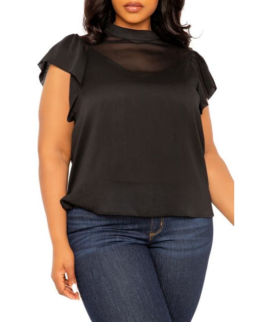 Buxom Couture Ruffle Sleeve Top
