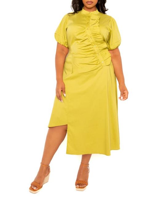 Buxom Couture Asymmetric Ruffle Dress