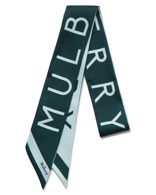 Mulberry Logo Skinny Scarf Acrylic