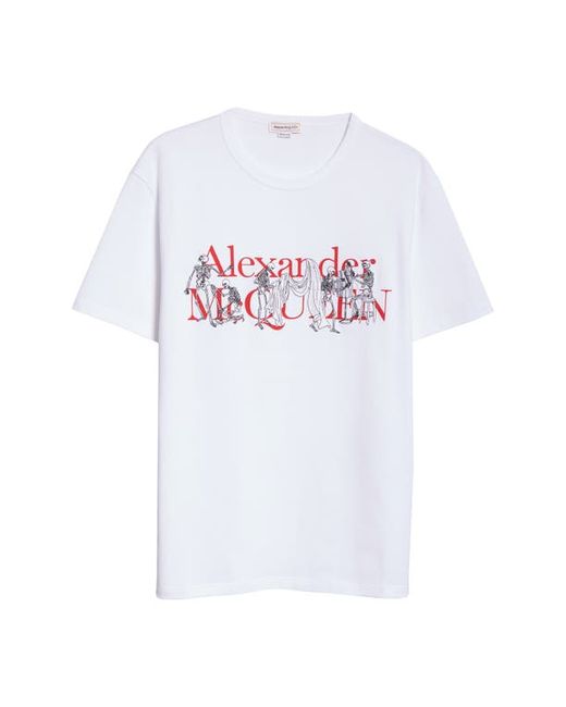 Alexander McQueen Skeleton Graphic T-Shirt White