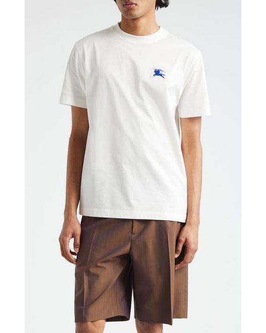 Burberry Embroidered Logo Cotton T-Shirt