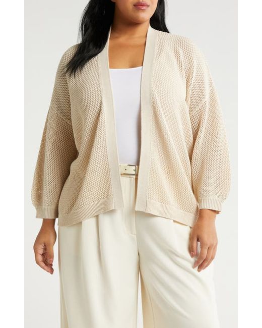 Nordstrom Open Stitch Front Cotton Cardigan