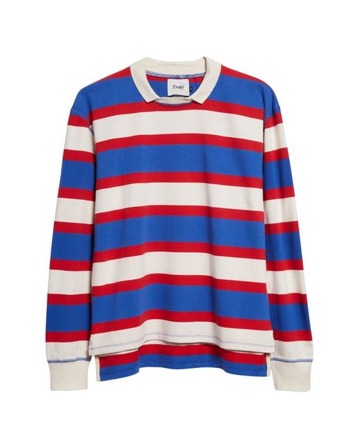 Drake's Stripe Long Sleeve Rugby T-Shirt