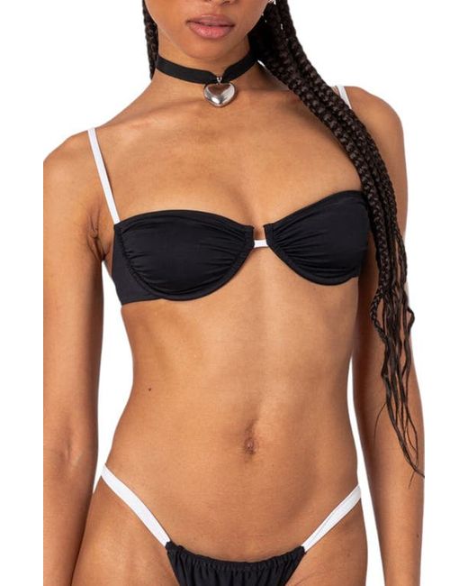 Edikted Leanna Contrast Underwire Bikini Top