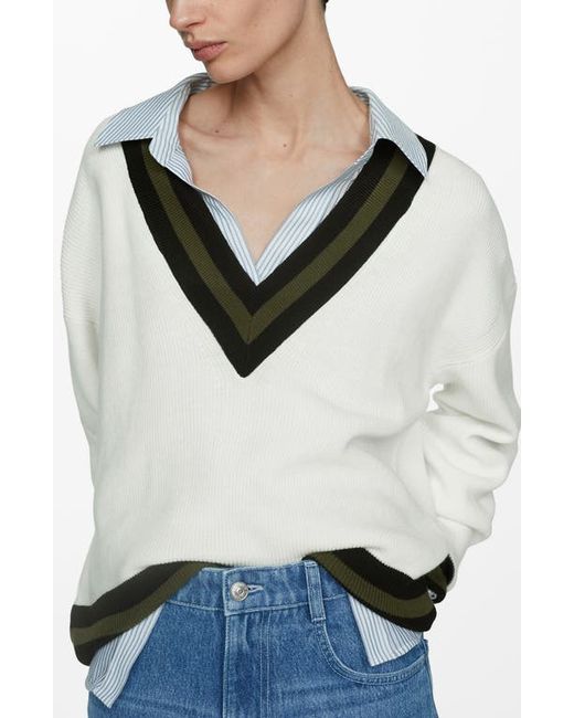 Mango College V-Neck Sweater
