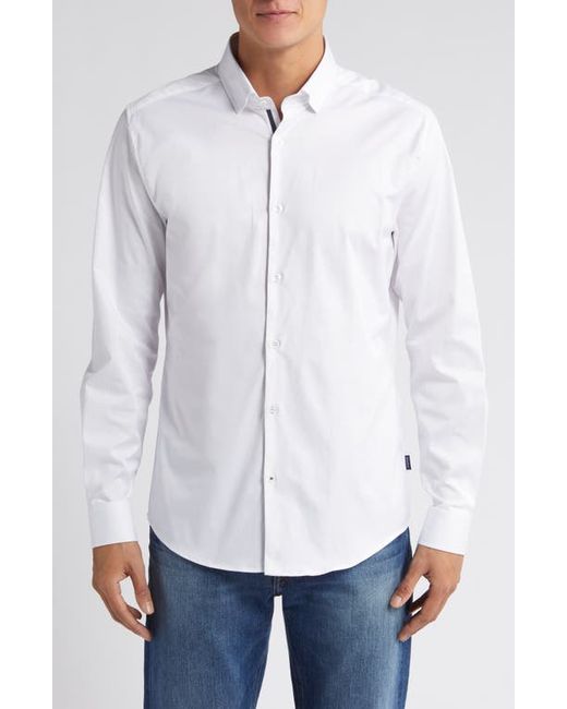 Stone Rose Solid DryTouch Performance Button-Up Shirt