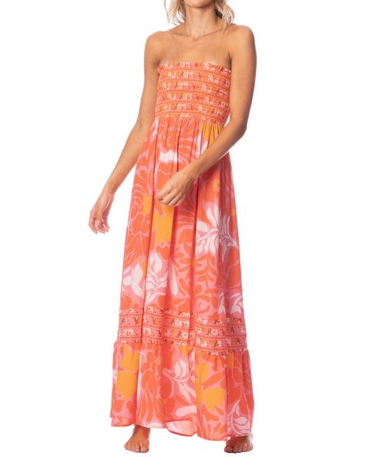 Maaji Bewitched Floral Strapless Cover-Up Maxi Dress