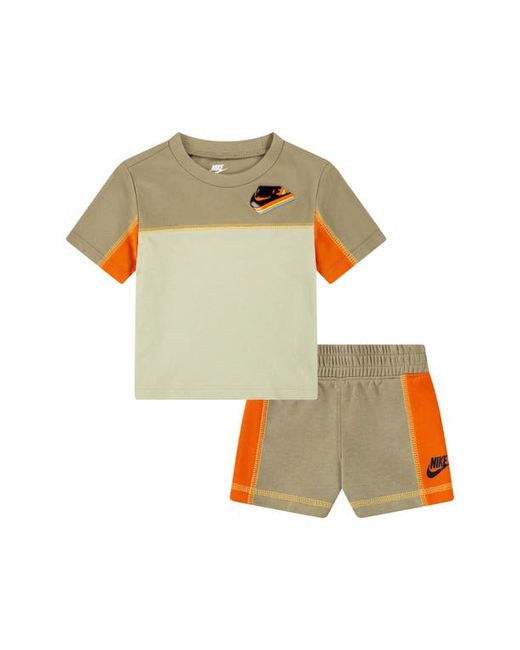 Nike Sportswear Imagine Colorblock French Terry T-Shirt Shorts Set