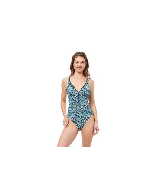 Profile by Gottex Masquerade V-neck One Piece Swimsuit