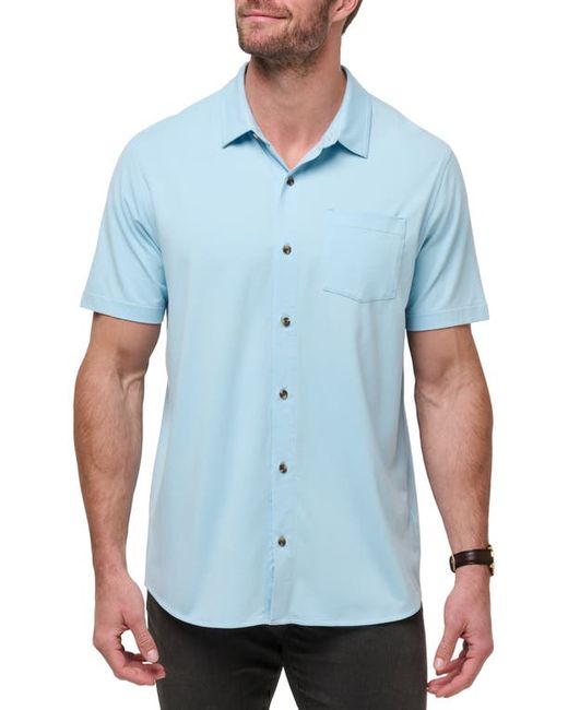 TravisMathew Sands of Time Short Sleeve Stretch Button-Up Shirt