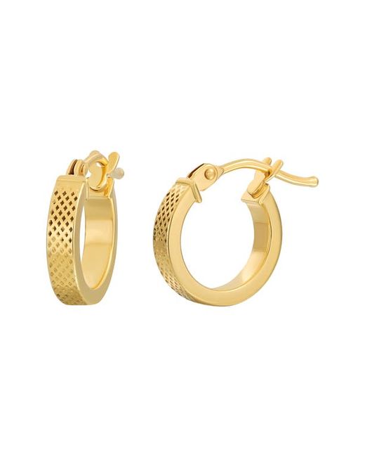 Bony Levy 14K Gold Textured Hoop Earrings