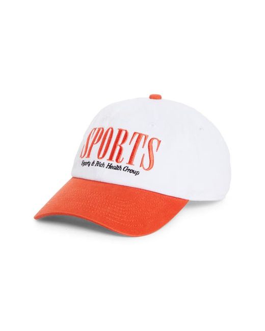 Sporty & Rich Sports Embroidered Logo Baseball Cap