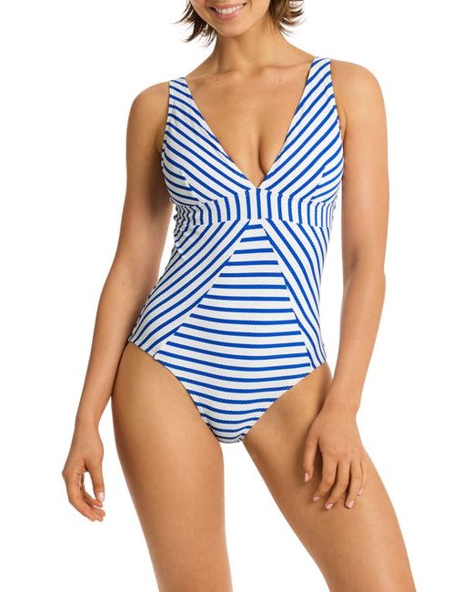 Sea Level Amalfi Panel Stripe One-Piece Swimsuit
