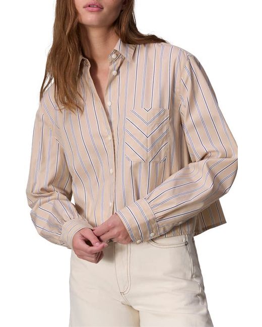 Rag & Bone Maxine Stripe Crop Button-Up Shirt