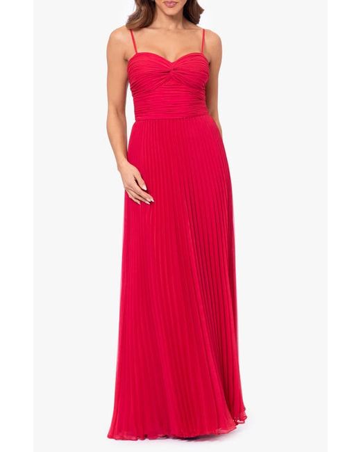 Xscape Evenings Ruched Pleated Gown