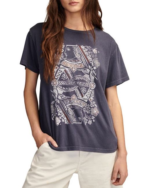 Lucky Brand Floral Queen Oversize Cotton Graphic T-Shirt
