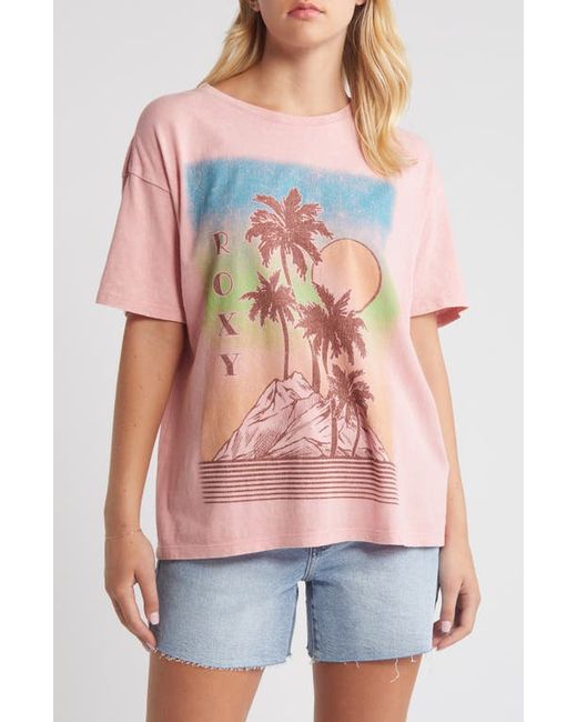 Roxy Palms Oversize Cotton Graphic T-Shirt