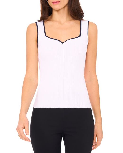 HalogenR halogenr Piped Sweetheart Neck Sweater Tank Top