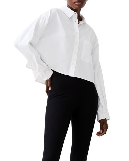 French Connection Crop Poplin Button-Up Shirt