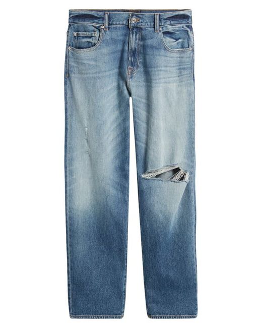 7 For All Mankind Ryan Ripped Straight Leg Jeans