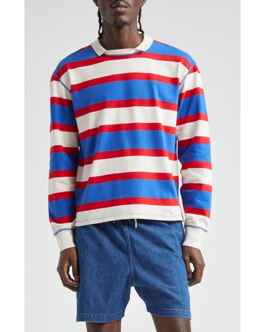 Drake's Stripe Long Sleeve Rugby T-Shirt