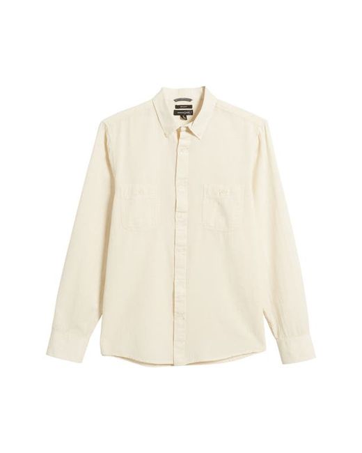 Treasure & Bond Regular Fit Cotton Linen Button-Down Shirt