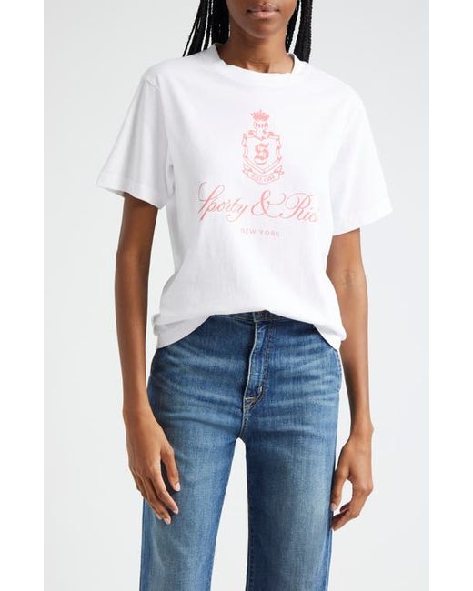 Sporty & Rich Vendome Cotton Graphic T-Shirt