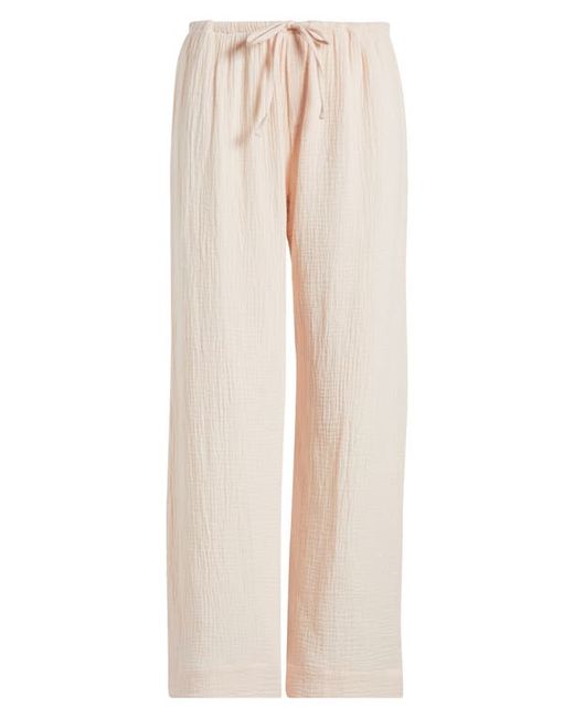 Papinelle Ashley Textured Cotton Wide Leg Pajama Pants