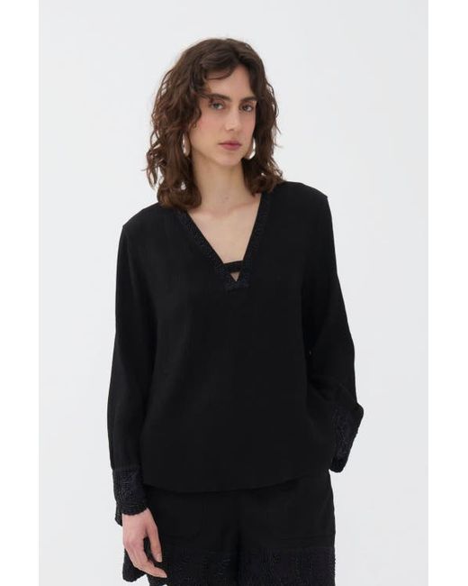 Nocturne Stone Embroidered Blouse