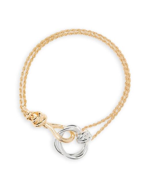Bottega Veneta Knot Chain Bracelet Yellow Gold