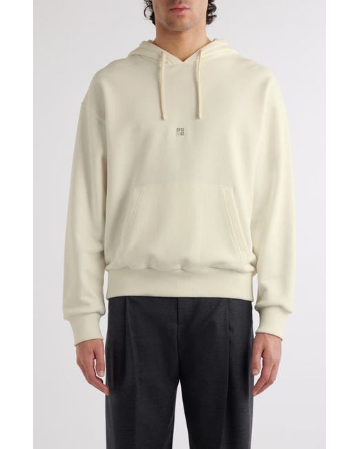 Givenchy Embroidered Logos Boxy Fit Cotton Hoodie