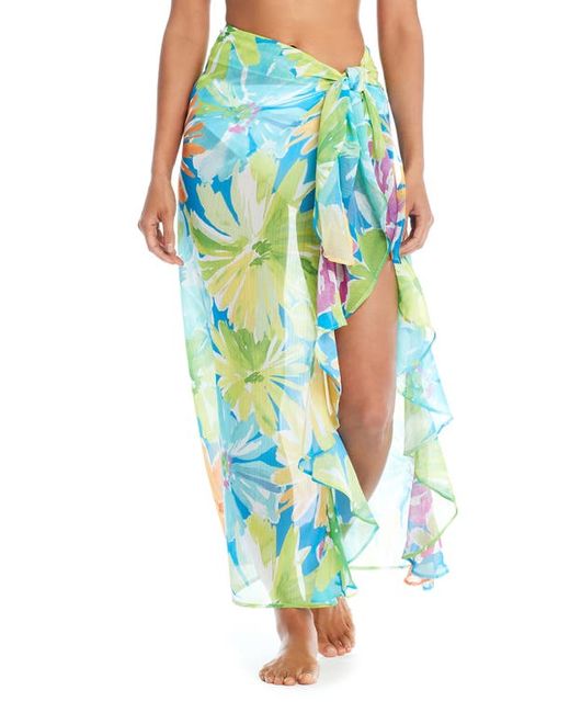 Rod Beattie Floral Ruffle Cover-Up Sarong