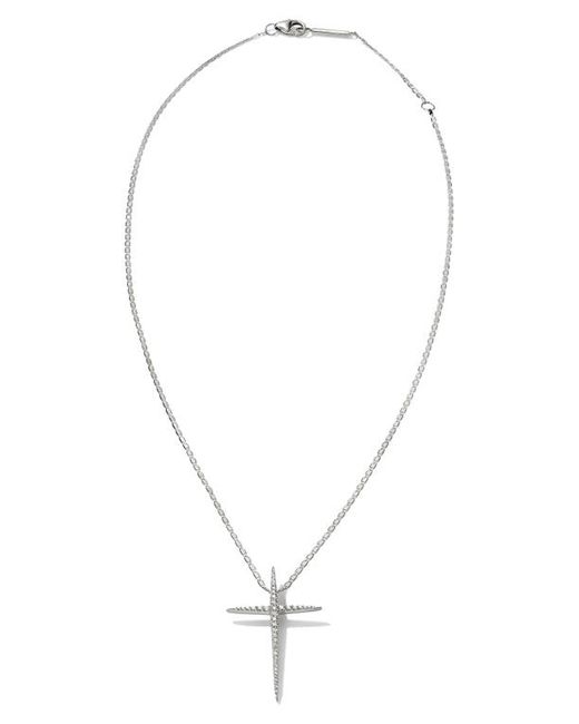 Lana Jewelry Pointed Diamond Cross Pendant Necklace