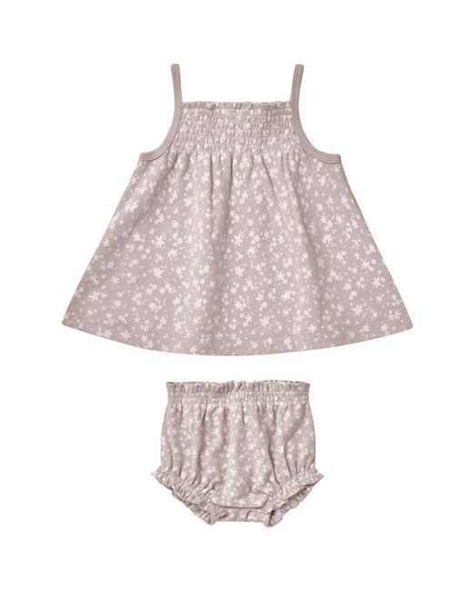 Quincy Mae Floral Smocked Organic Cotton Top Bloomers