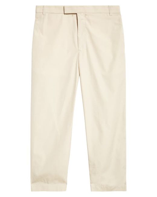 Thom Browne Unconstructed Cotton Straight Leg Pants
