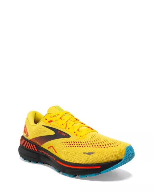 Brooks Adrenaline GTS 23 Running Sneaker Yellow/Foraged Iron