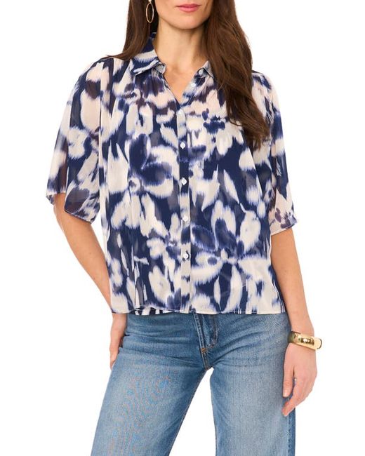 Vince Camuto Abstract Floral Button-Up Shirt