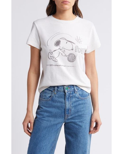 Re/Done Snoopy Tennis Graphic T-Shirt