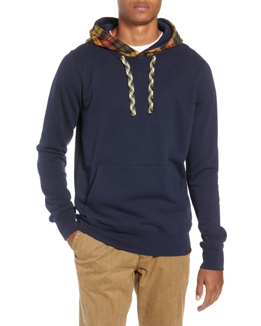 Scotch & Soda Contrast Hooded Pullover Size Blue