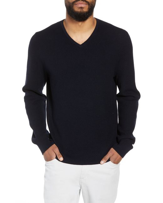 Calibrate V-Neck Wool Blend Sweater Size Blue