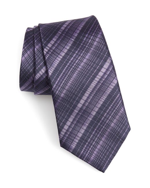 John Varvatos Star USA Cross Stripe Silk Tie Size