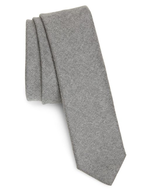 Eleventy Solid Wool Tie Size Grey