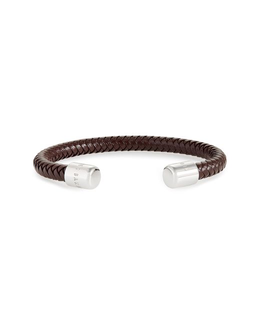 Ted Baker London Herringbone Leather Cuff Bracelet